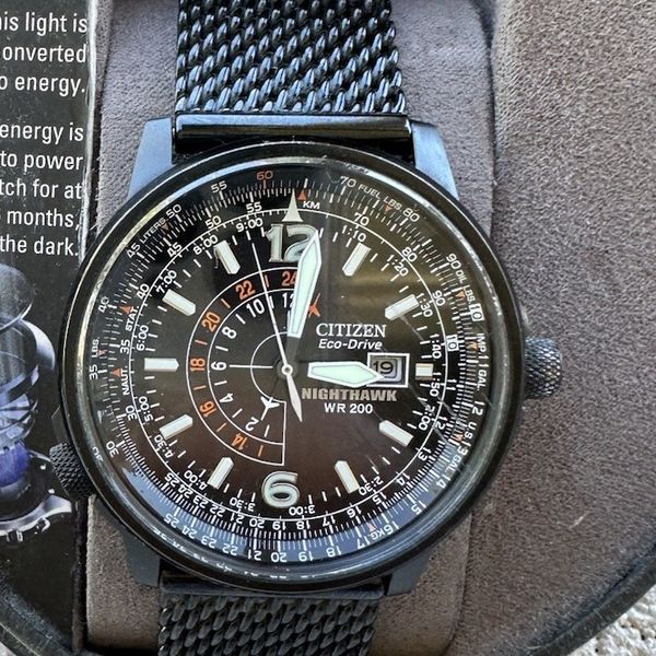 Citizen Eco Drive Wr200 Nighthawk Stainless Steel Reloj Citizen