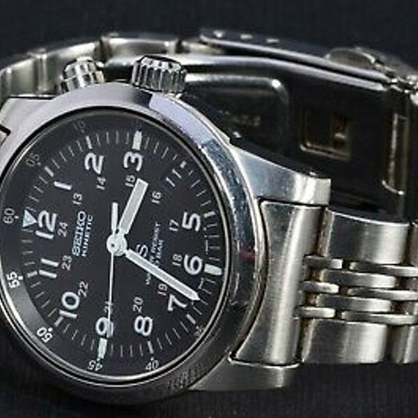 Seiko 5M42-0G20 SCFW009 Tool SUS Black Military dial AGS