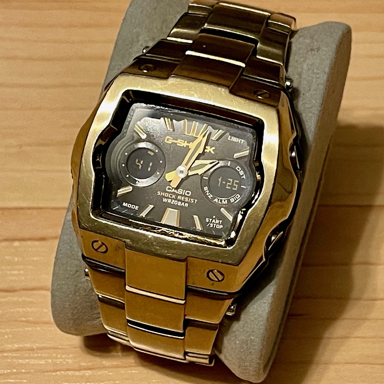 WTS] Casio G-Shock G-011BD-9A “The Cube” Gold & Black Steel Analog