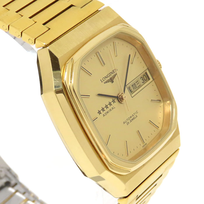 LONGINES Longines Admiral 5 Star L7.635.2 Gold Dial Stainless Steel Gold  Plate Self-winding Men's Watch Free Shipping 241001004491 [Used] |  WatchCharts Marketplace