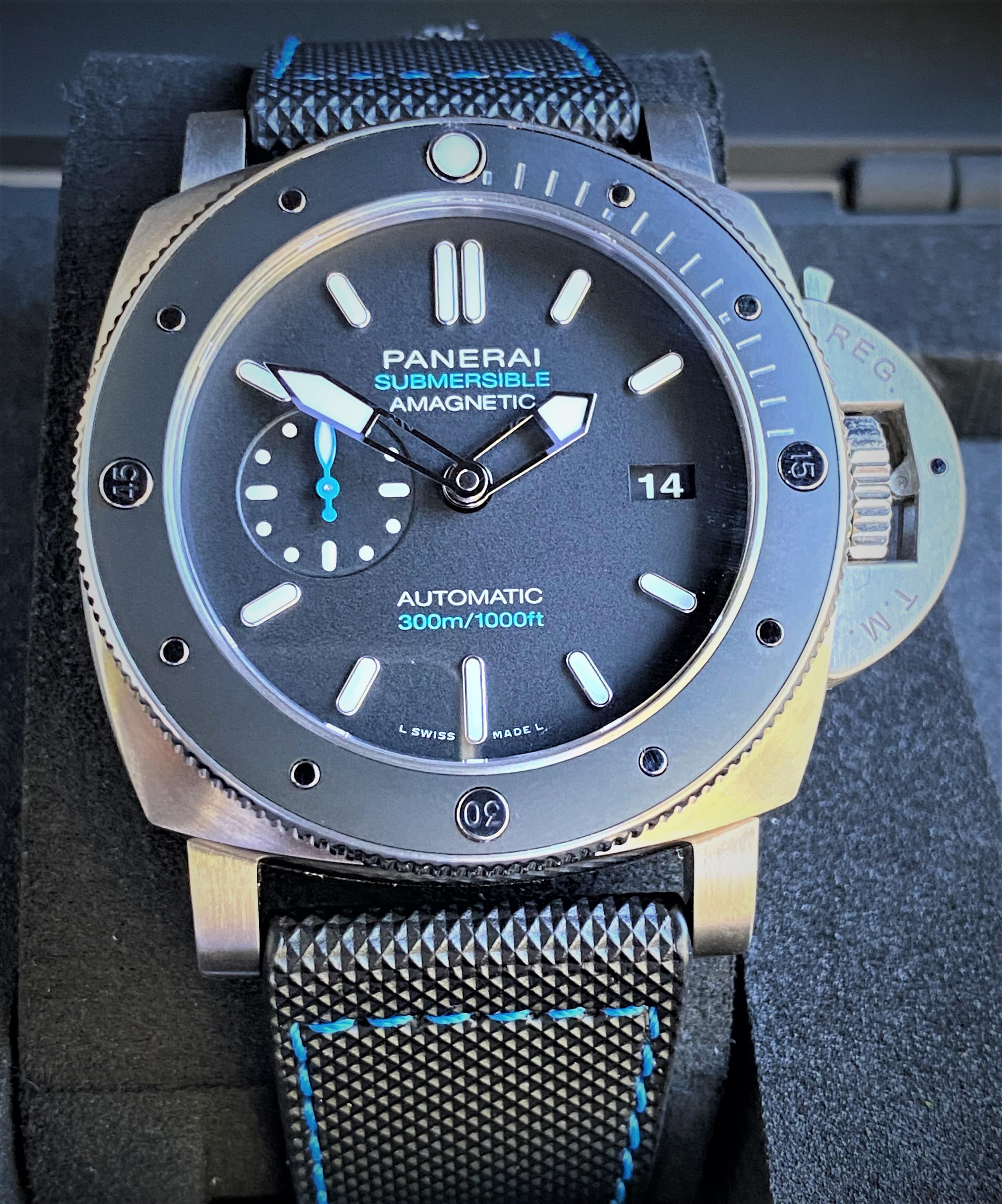 Panerai Luminor Submersible Blue Amagnetic 1950 3 Day Reserve PAM 1389 WatchCharts Marketplace