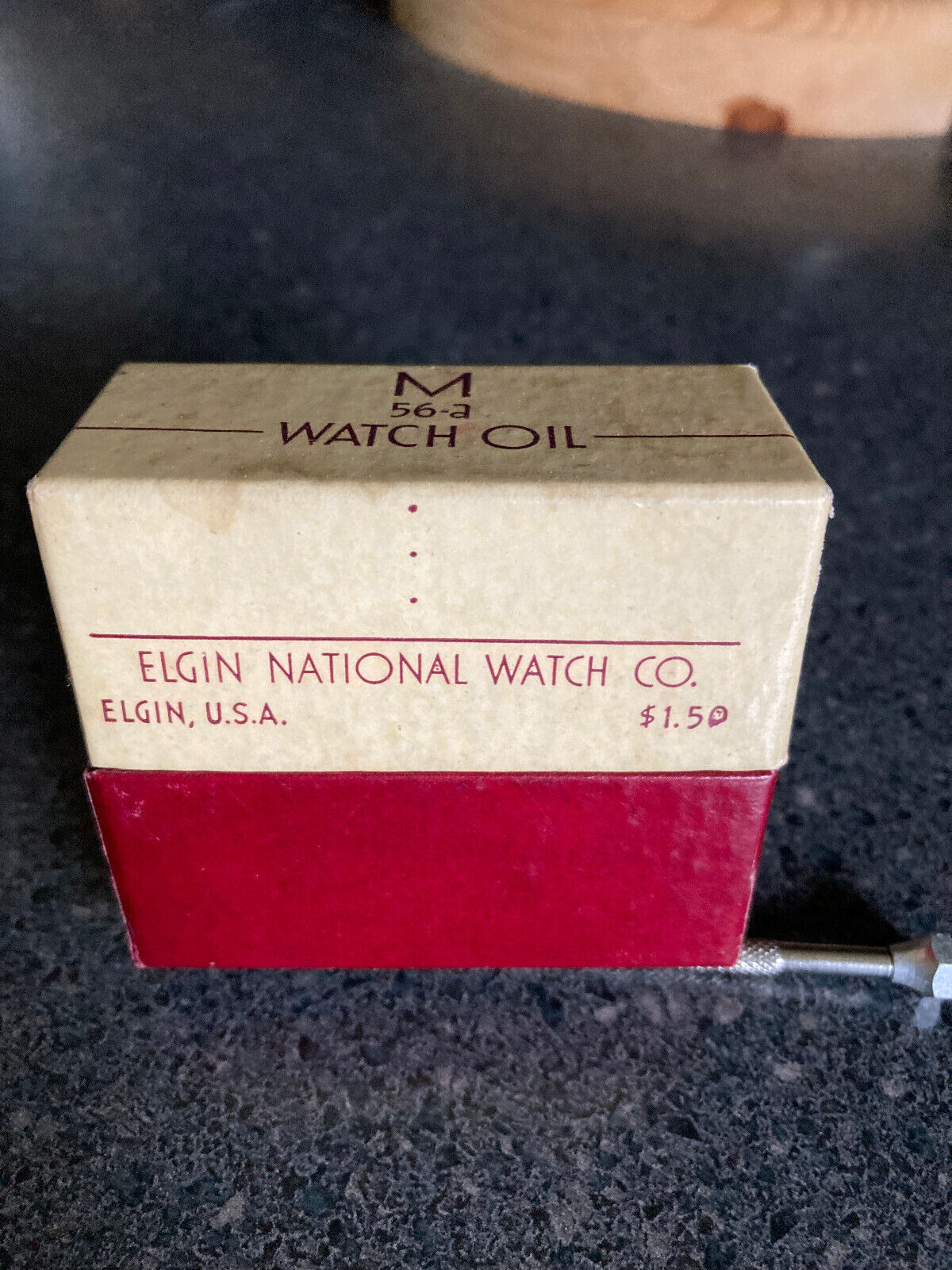 VTG Elgin M-56a Watch Oil in Original Box with Instructions