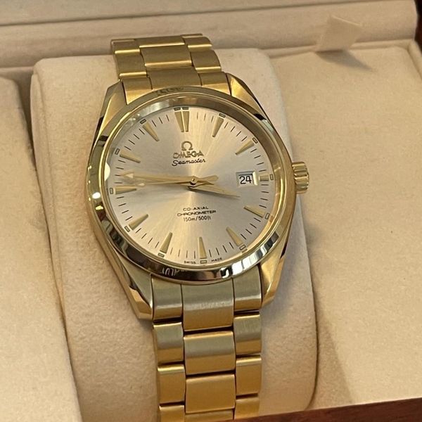 [WTS/WTT] Omega Seamaster Aqua Terra in 18k Yellow Gold w/Recent Omega ...