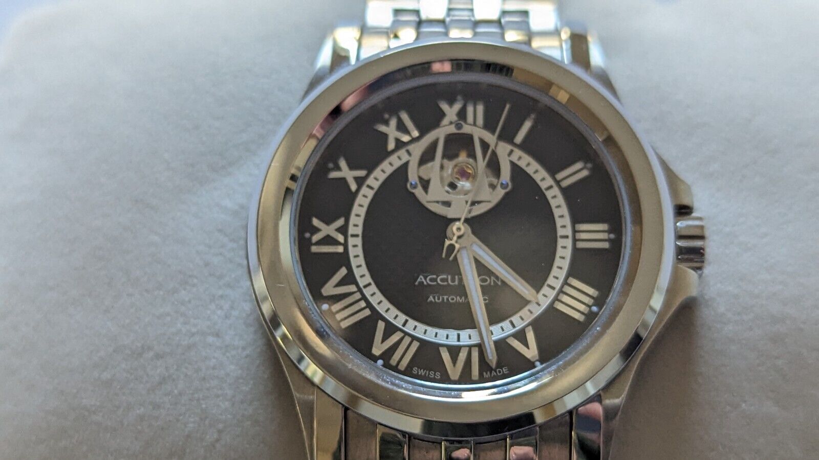 BULOVA ACCUTRON Gemini シルバー　自動巻き WTS] Bulova Accutron Gemini Swiss Automatic ref. C876714