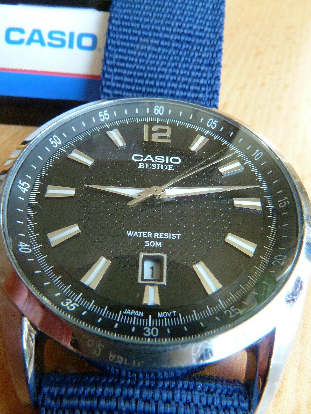 Casio beside sapphire hot sale water resist 50m