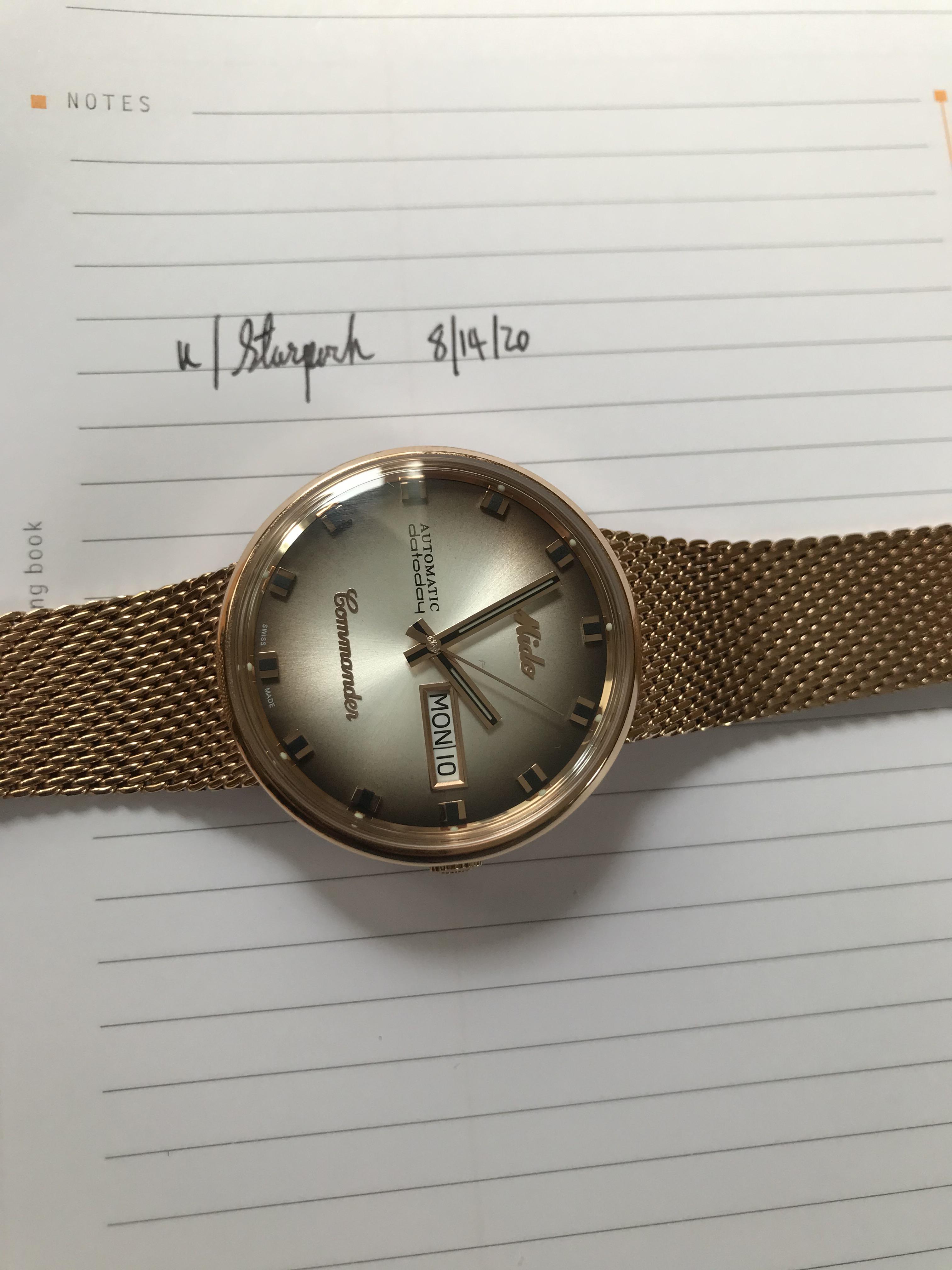 WTS Mido Commander Shade in Rose Gold WatchCharts