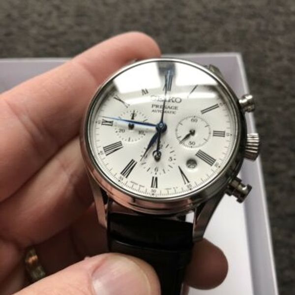 Seiko Presage Enamel Chronograph SRQ023J1 Automatic Watch | WatchCharts