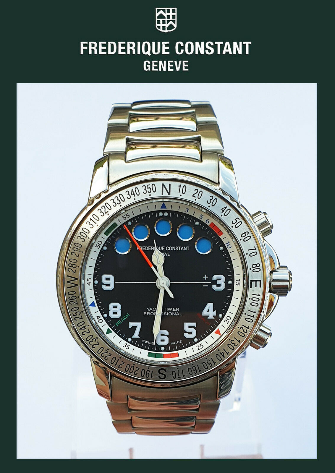 Frederique constant yacht timer watch, professional regatta