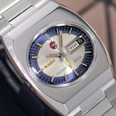 VINTAGE RADO TRIDENT 300 AUTOMATIC 25 JEWELS DAY&DATE ANALOG DRESS