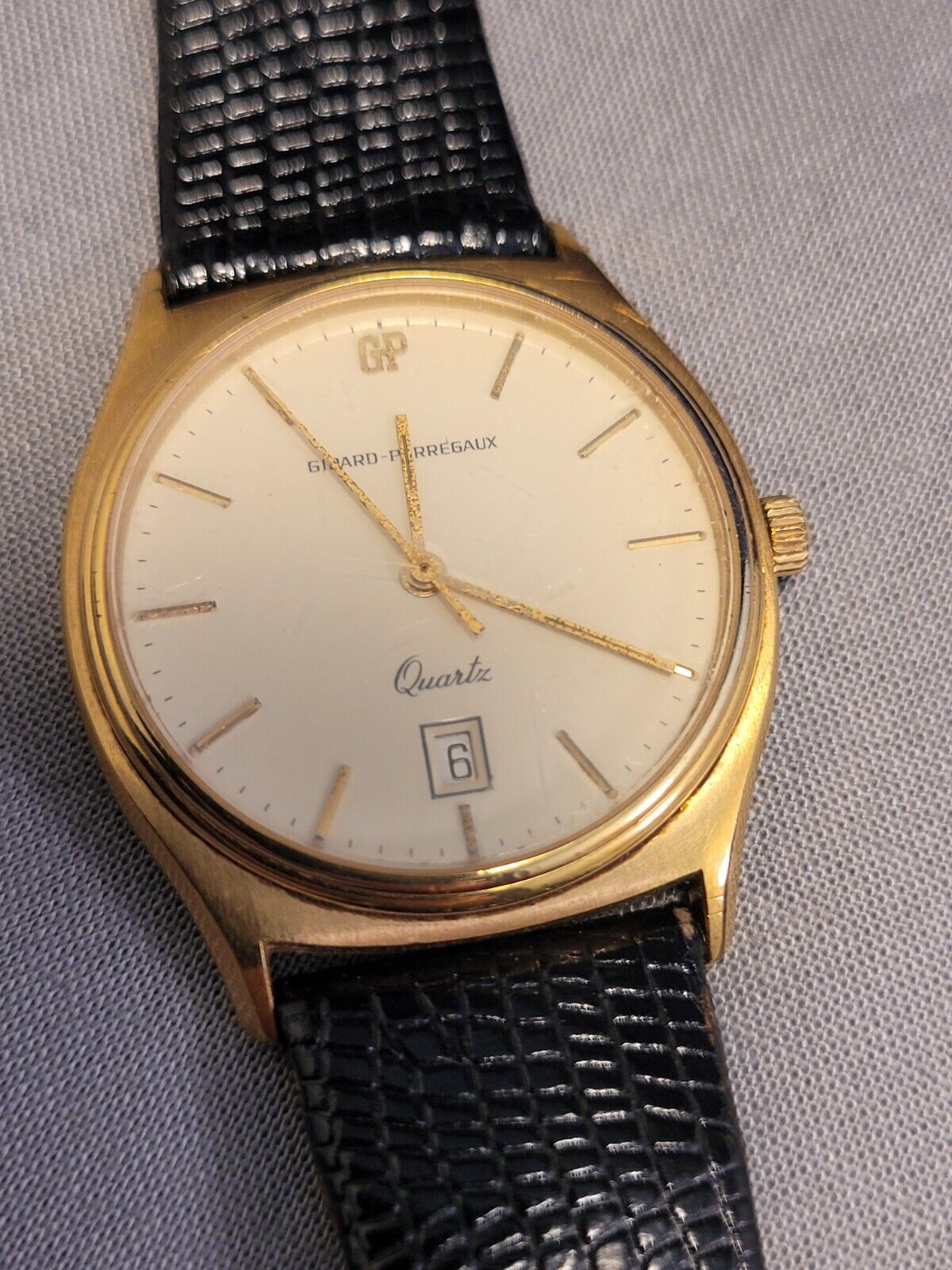 Vintage Girard Perregaux Men s Gold Plated Quartz Watch 4457WF