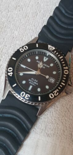 Rare Seiko Alba Aqua Gear APBD077 V145-0J90 Solar Scuba 200m