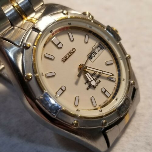 時計 SEIKO KINETIC 5M43-0D00 SEIKO KINETIC 5M43-0D00 DAYDATE 18KGP/STAINLESS STEEL QUARTZ MENS