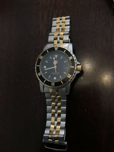 TAG HEUER 925.213G 2 PROF 200M BLACK DIAL 2 TONE GOLD STAINLESS