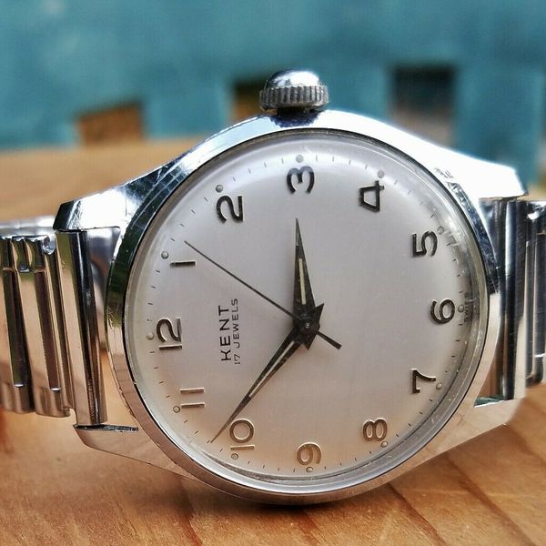 KENT 17 JEWELS SWISS MANUAL WIND AUTOMATIC MEN'S WATCH WatchCharts