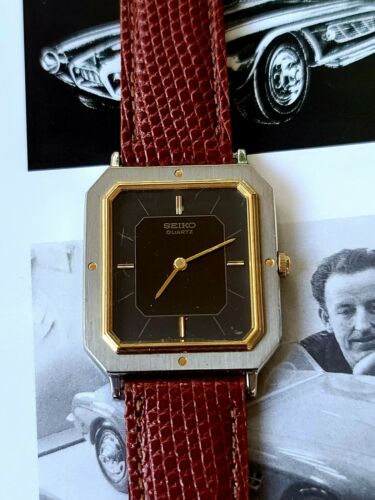 Vintage Seiko Quartz Men s Watch GSP Bezel 6430 5150 Japan Slim