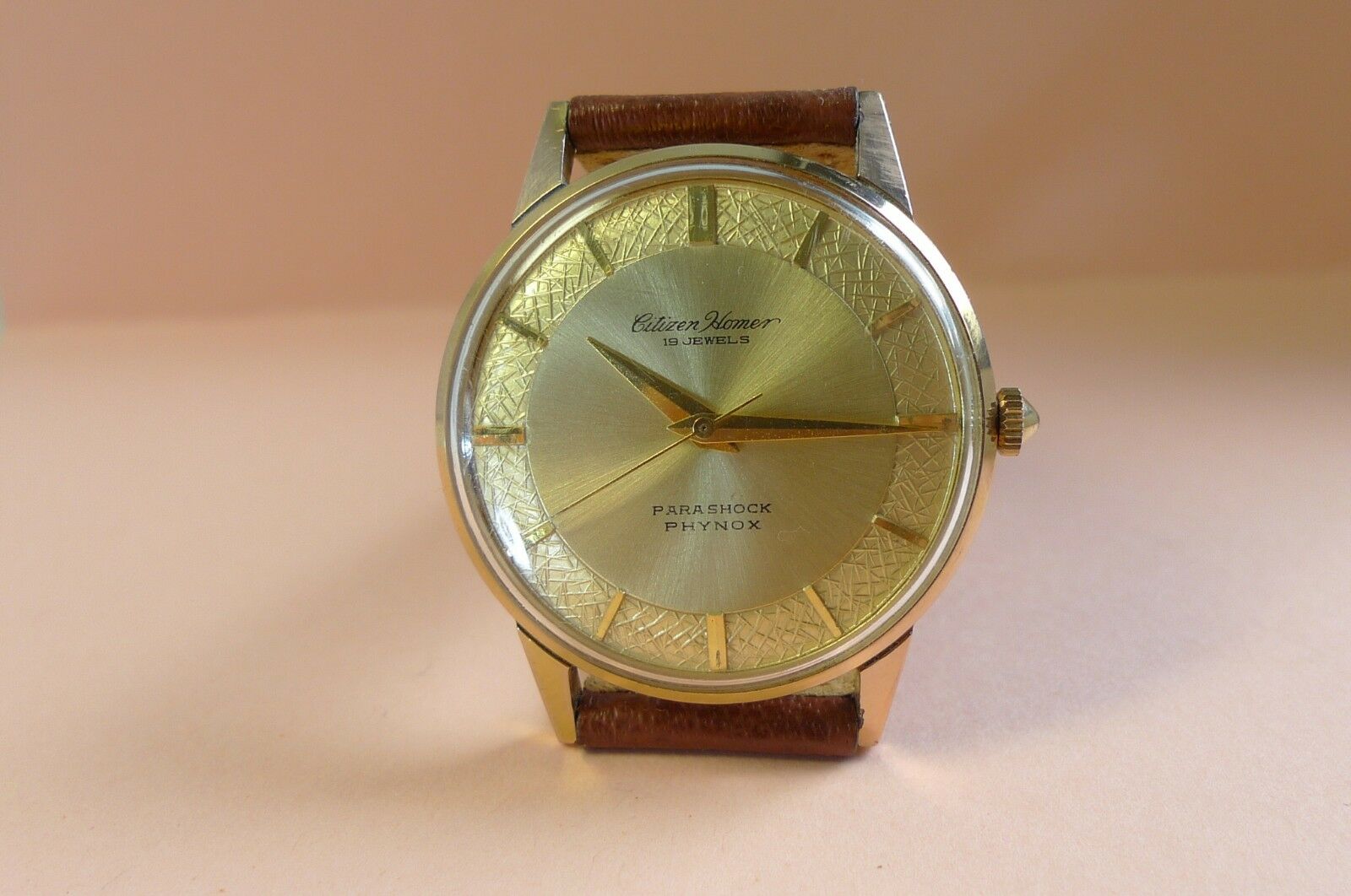 Vintage Citizen Homer 19-J Parashock Phynox hand-winding watch