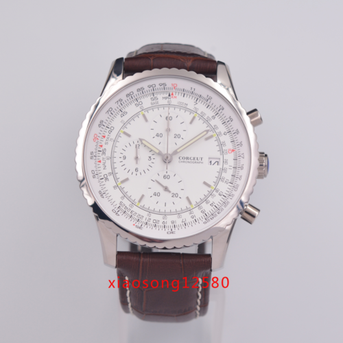 Chronograph watch 46mm white dial polisher SS apan Seiko Quartz Movement  VK67 | WatchCharts