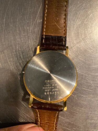vintage seiko 7n39-0a19 quartz Romen Numeral men watch