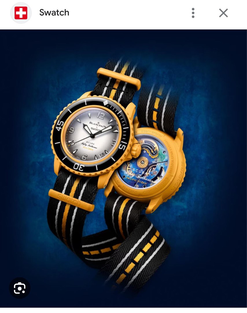 Swatch x Blancpain Yellow CHEAPEST WatchCharts Marketplace