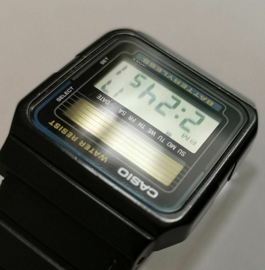 Rare vintage 1986 Casio FB-52W module 520 solar batteryless men's