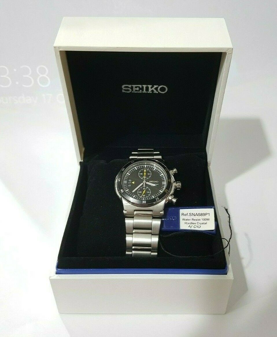 SEIKO 7T94-0AM0 -100m CHRONOGRAPH-Speedmaster WATCH -NEVER