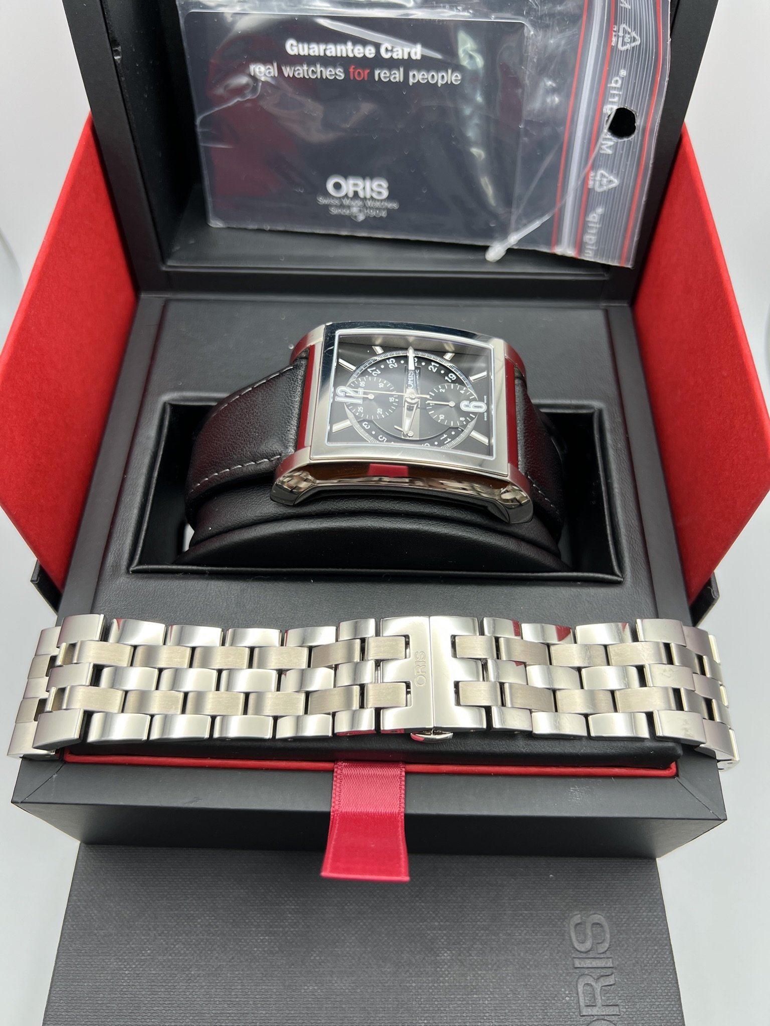 FS ORIS RECTANGULAR TITAN CHRONOGRAPH TITANIUM AUTOMATIC ON