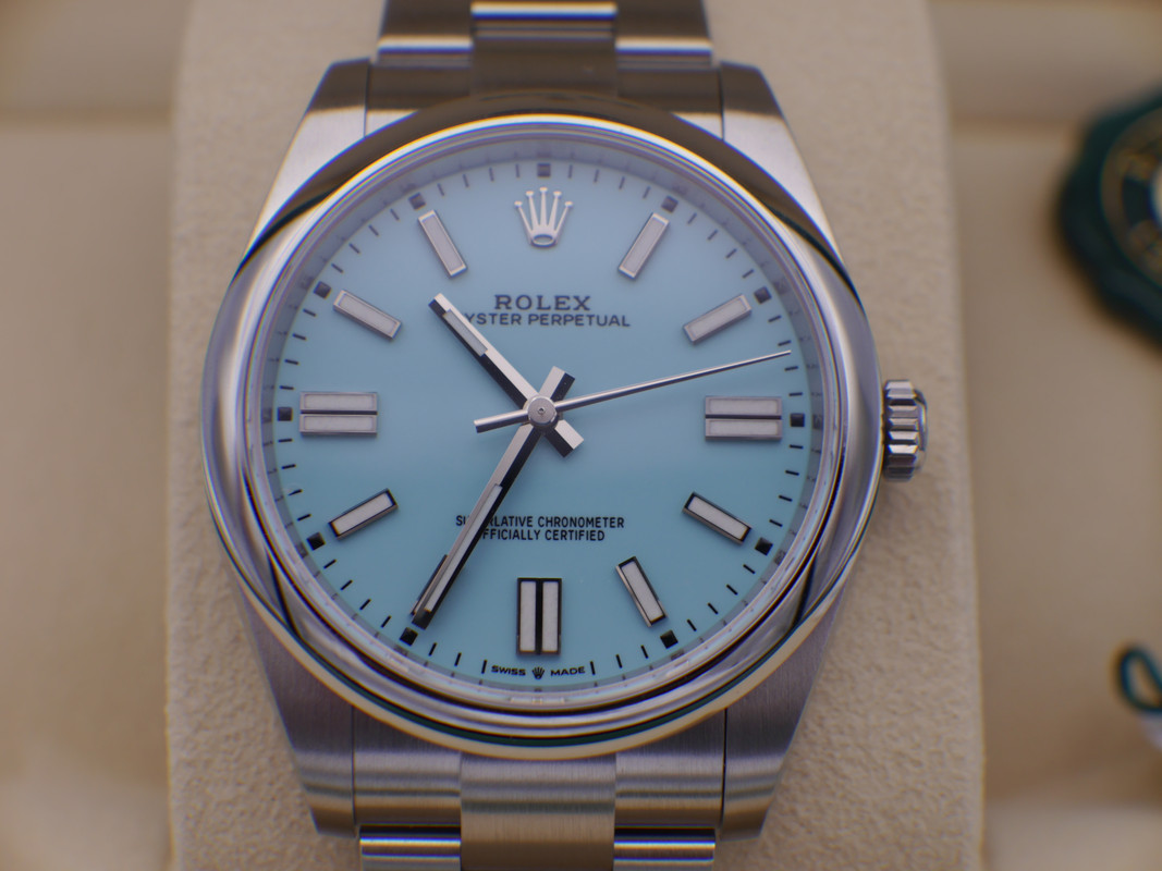 FS NIB Rolex Oyster Perpetual 124300 41 mm Turquoise Tiffany