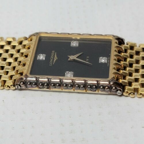 Longines QWR HT1965 Swiss 1500 Gold Rectangular Dress Watch