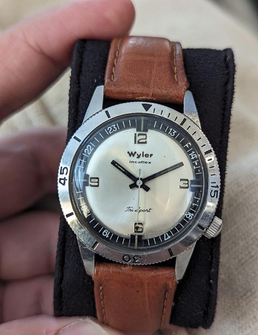 Vintage wyler incaflex on sale watch