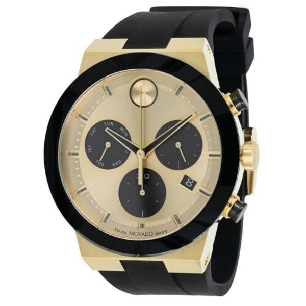 Movado 3600895 Men's Bold Fusion Gold-Tone Dial Quartz Watch ...