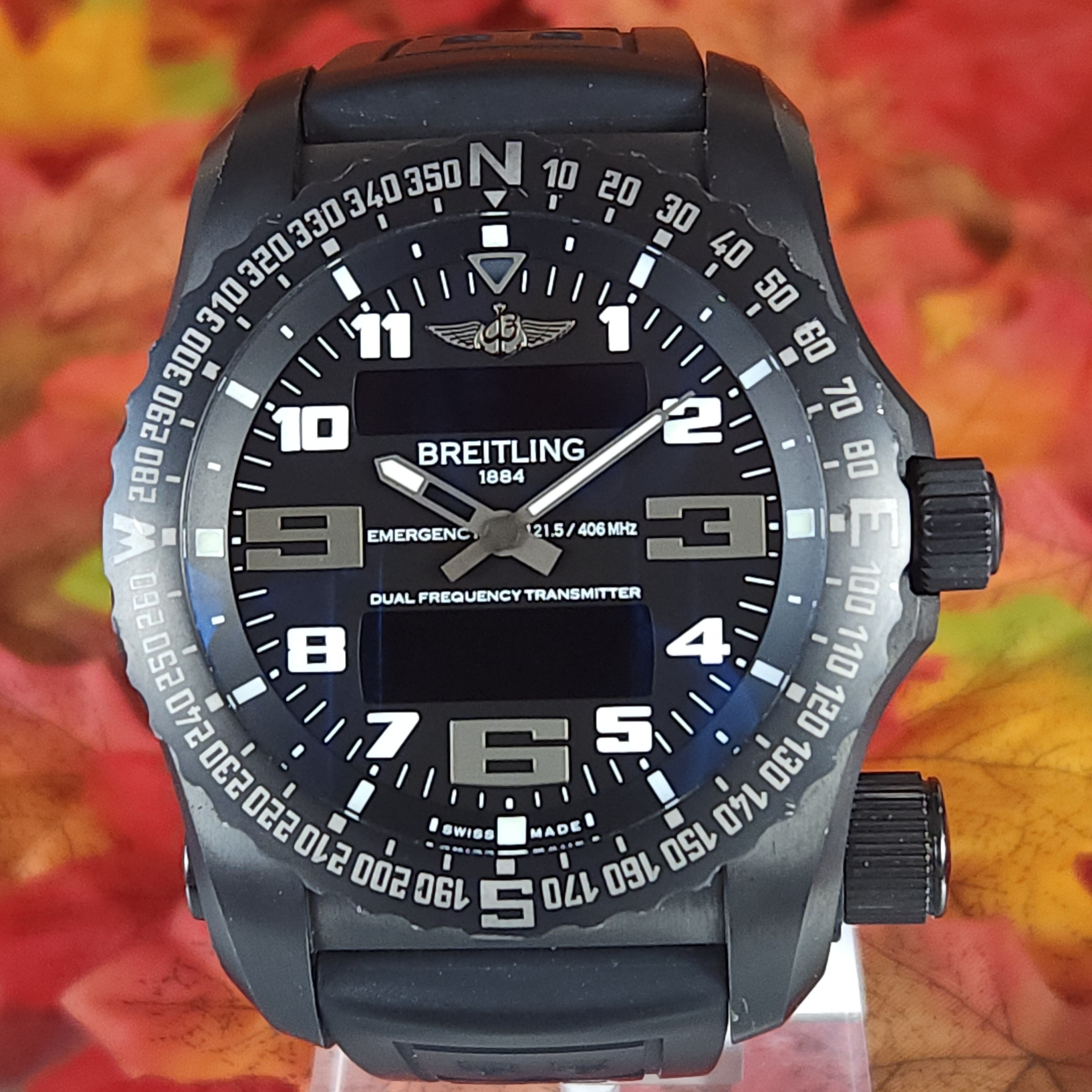 Breitling Emergency 51mm Night Mission Black Titanium Watch B P V76325 WatchCharts Marketplace