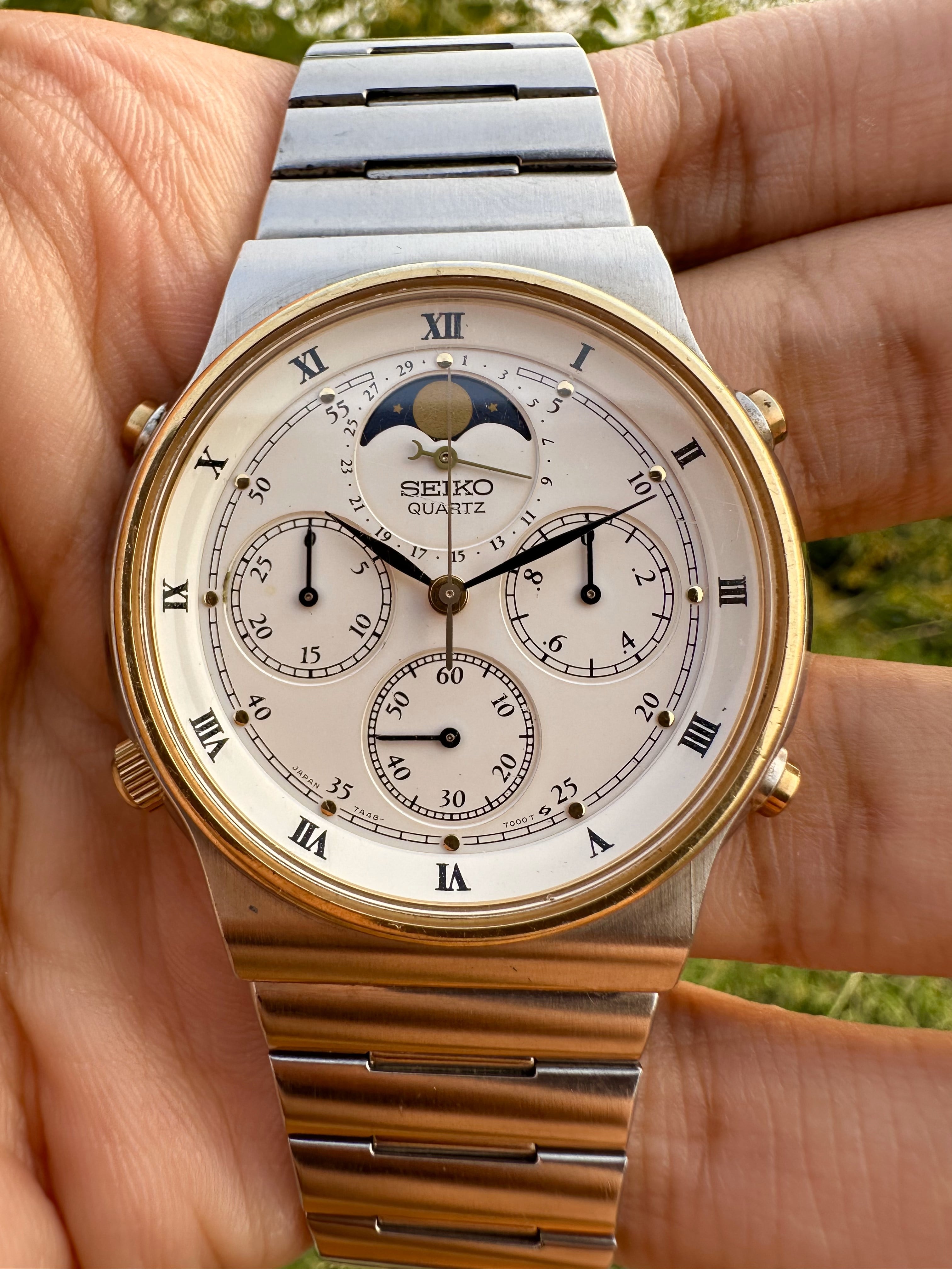 セイコー　クルージング　ムーンフェイズ　7A48-7000 セイコークルージングムーンフェイズ7A48-7000 メンズ時計腕時計