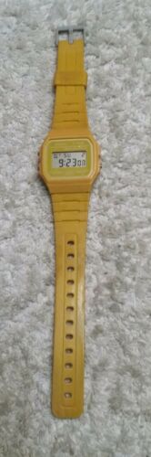 casio f91w yellow