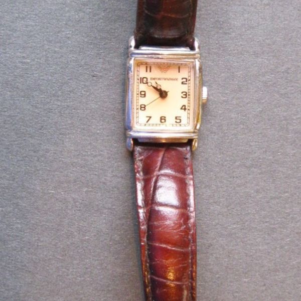 Emporio Armani Watch AR0205 - Ladies Tank Watch Art Deco Style Orignal ...