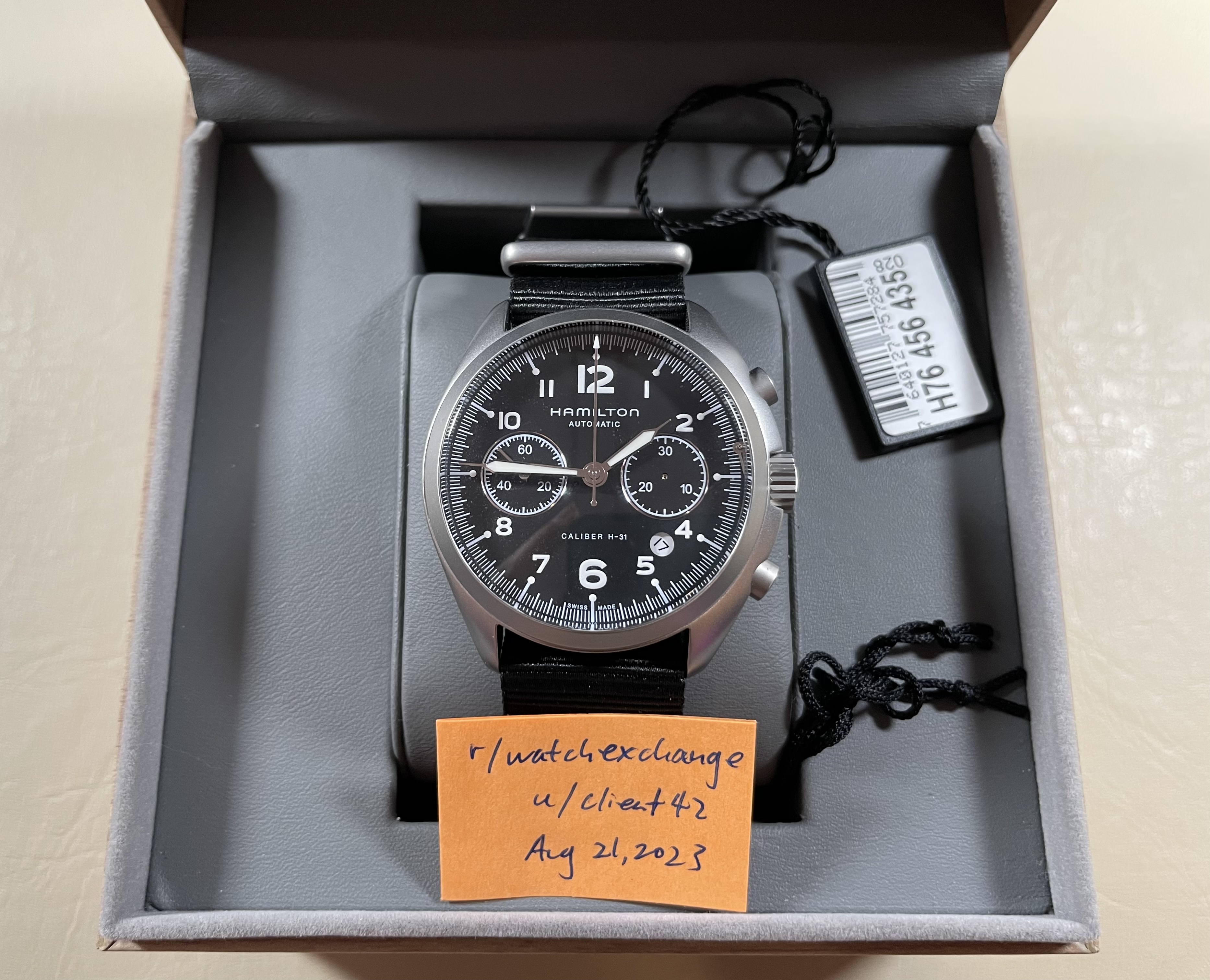 WTS Hamilton Khaki H76456435 H 31 Pilot Pioneer Automatic