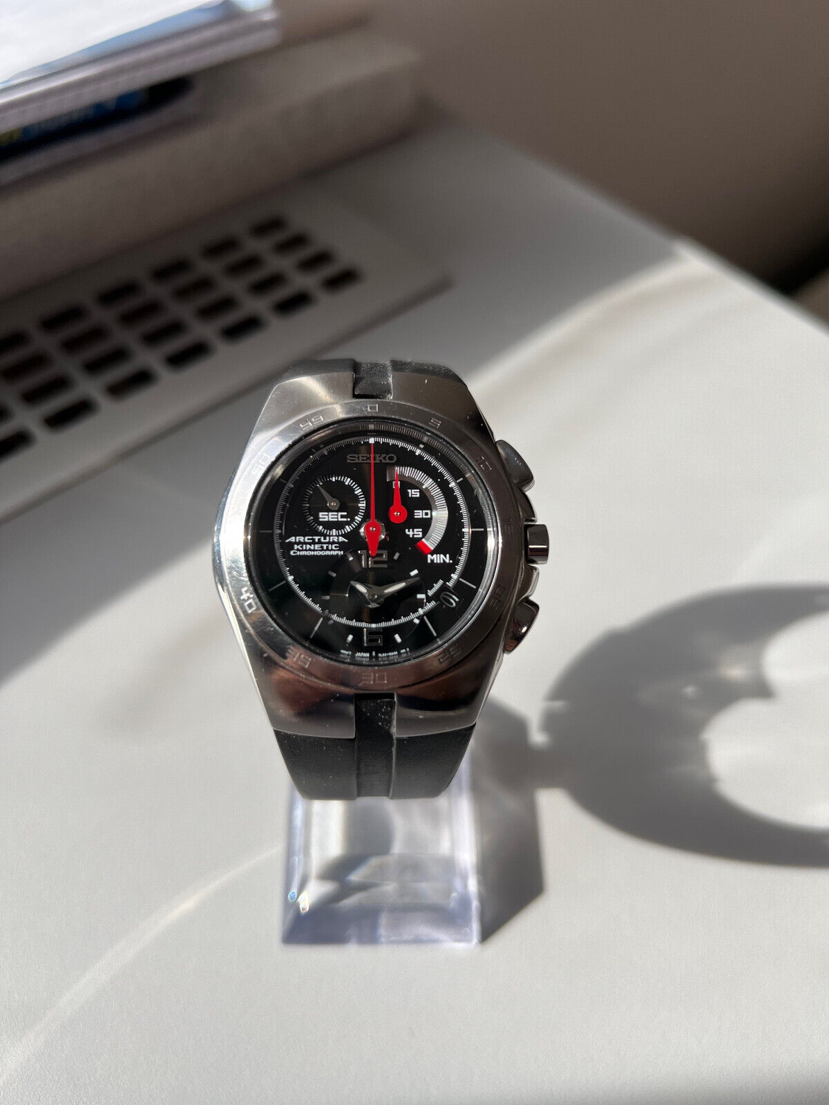 Seiko Arctura Kinetic Chronograph 7L22-0AA0 Rubber Strap