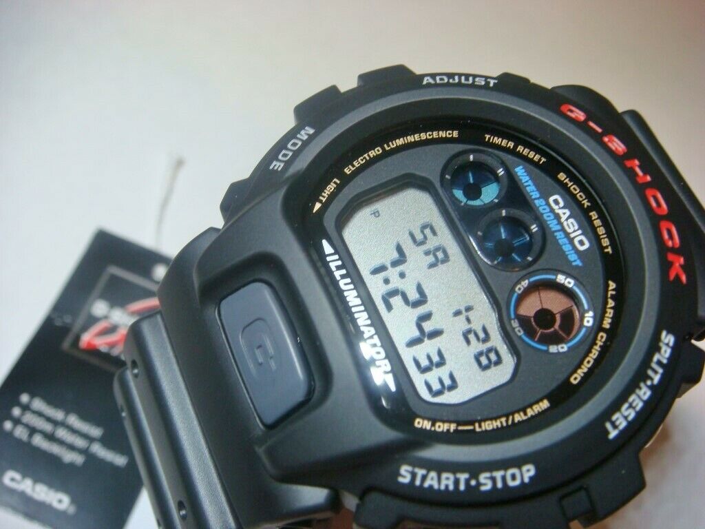 Brand New Genuine Casio G Shock Digital 0m Men S Black Watch Dw 6900 1vdr Watchcharts
