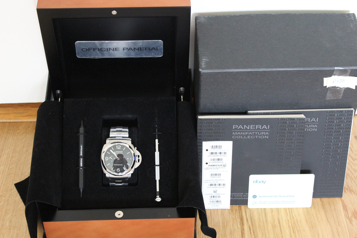 FS Panerai PAM 328 Luminor 1950 3 Days 44mm on Bracelet w Boxes