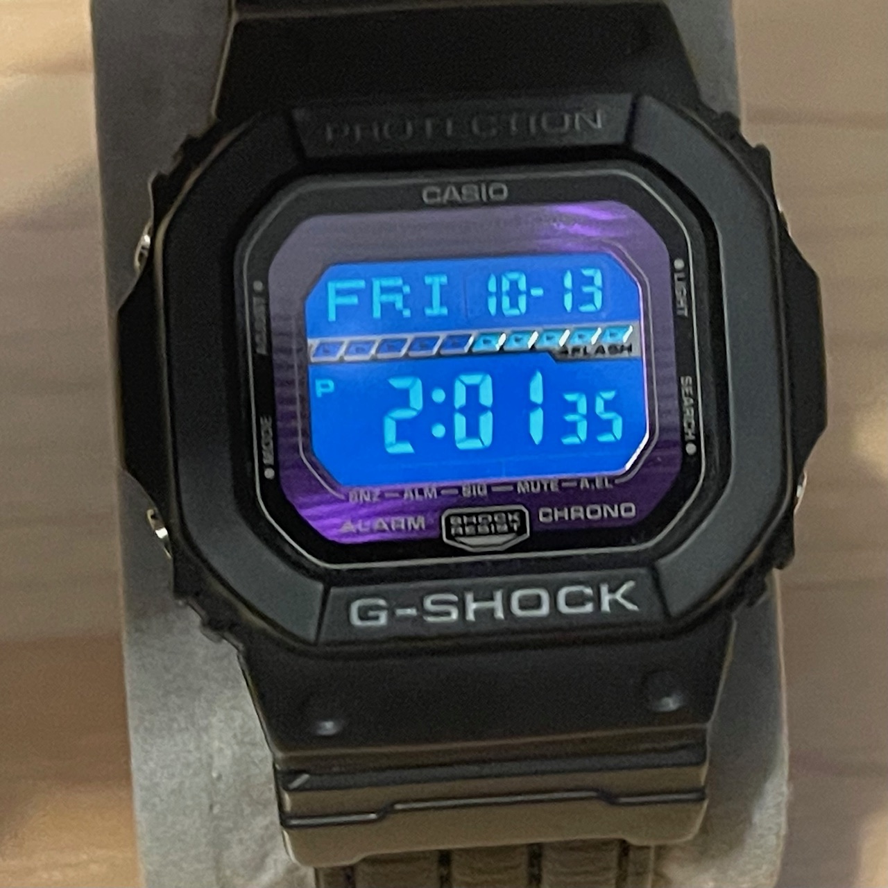 WTS] Casio G-Shock GLS-5600L-1 G-Lide Leather Band Purple Negative