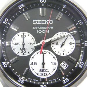 Mens Seiko Chronograph 4T53-00B0 stainless steel quartz wrist