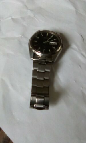 Vintage Mens Seiko Watch Automatic Day Date 17 Jewel Wristwatch