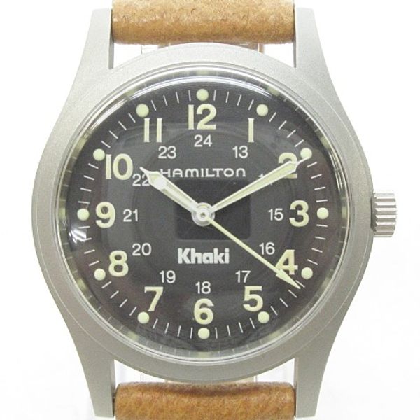 [Used] Hamilton HAMILTON Khaki Khaki 9415A Leather belt Manual winding