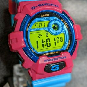 Casio G Shock G 00sc 4 Crazy Colors Pink Blue Watchcharts