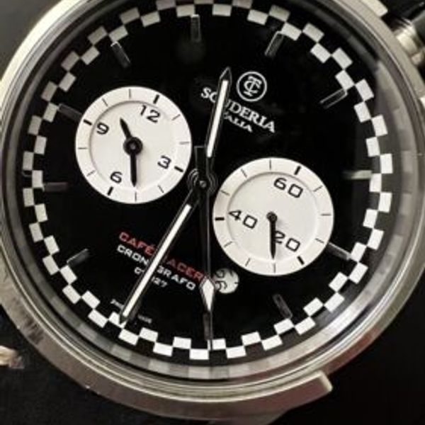 CT Scuderia CAFE RACER Swiss Made Ion Plate Mens Watch 44mm Sapphire ...