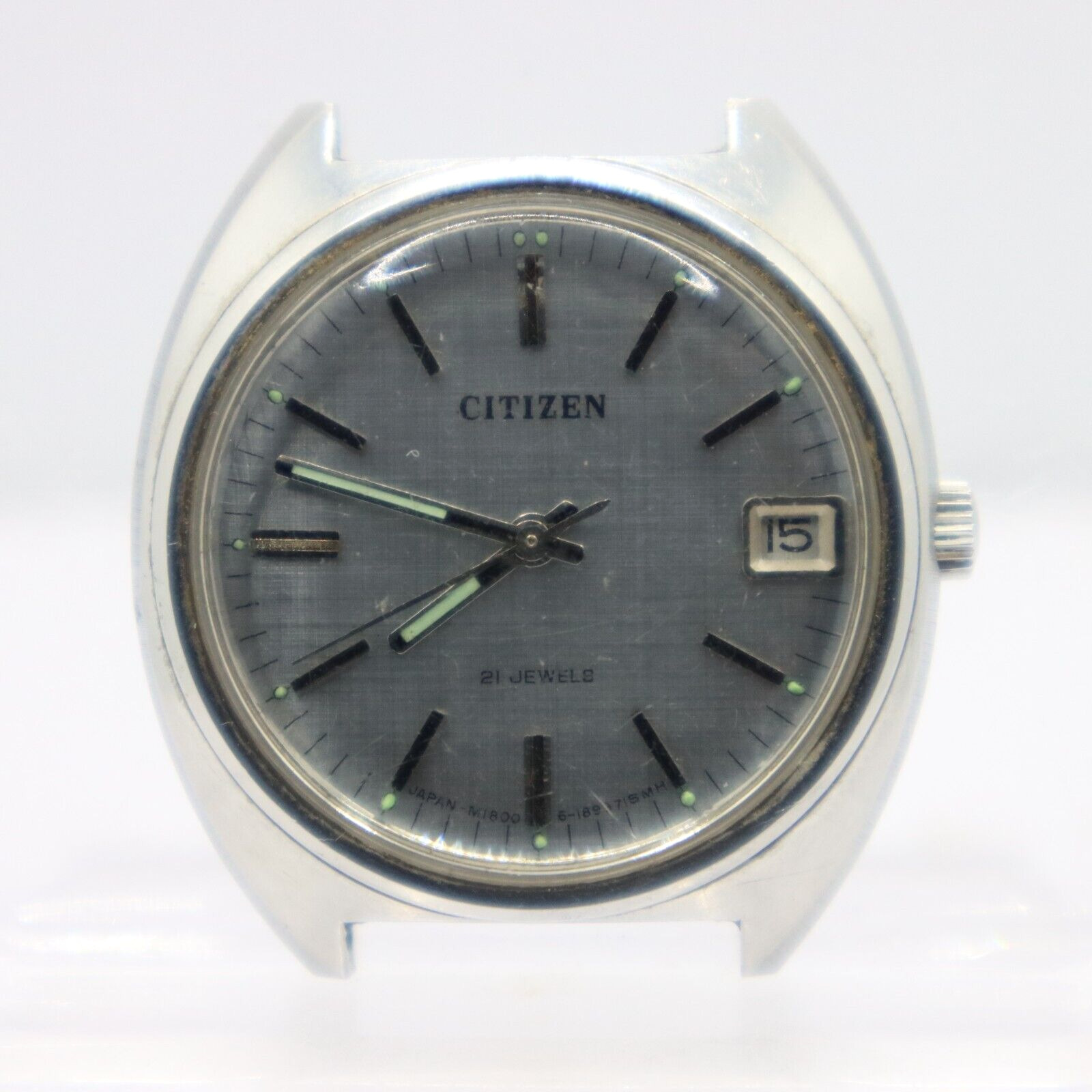 Citizen 63-1752 Blue Tapestry Dial 21 Jewels Date Cal 1800 Manual
