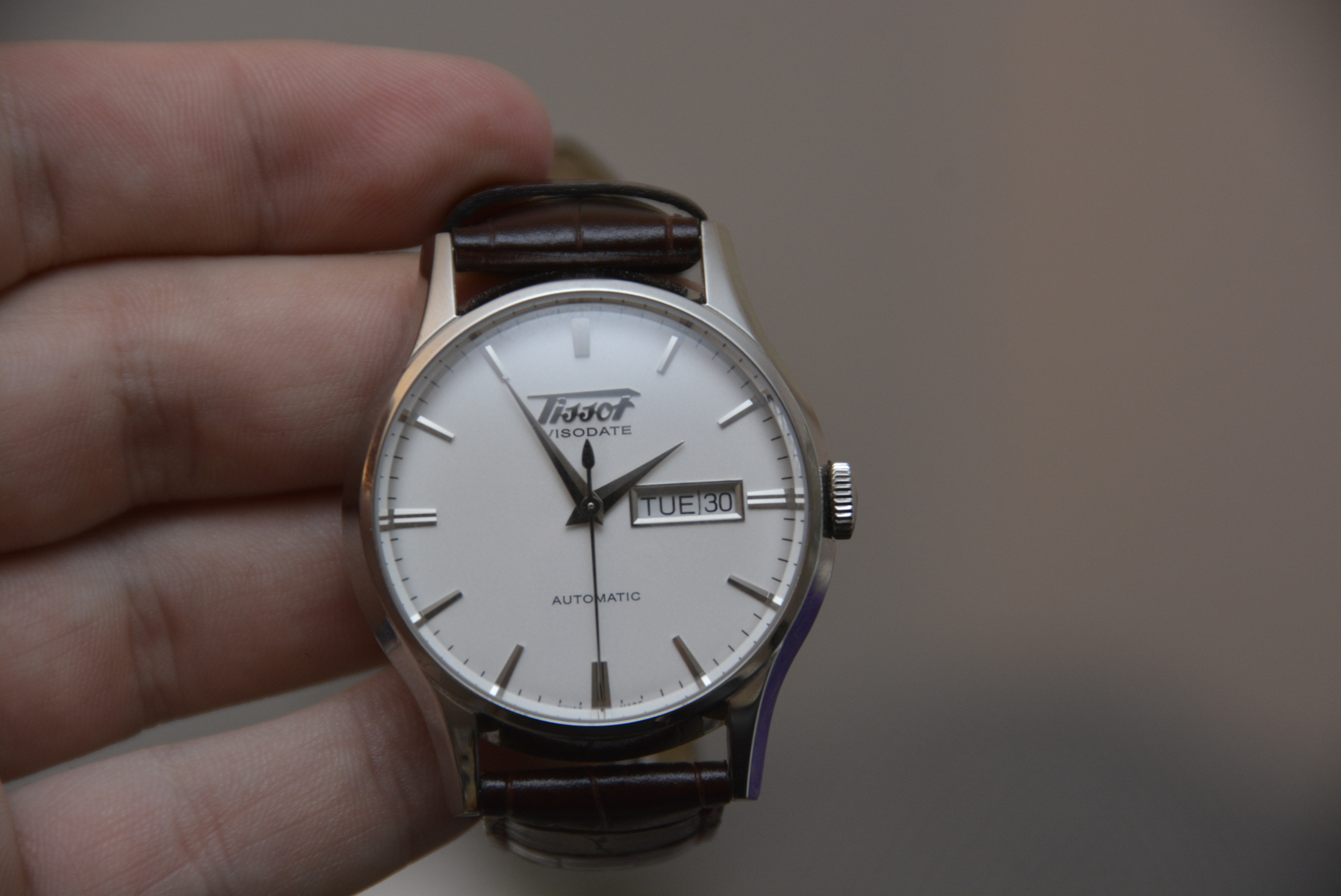 WTS White Dial Tissot Visodate with Original Leather Strap and