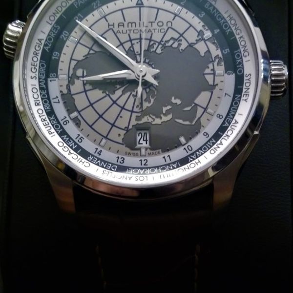 FS: Hamilton Jazzmaster GMT world map watch | WatchCharts Marketplace