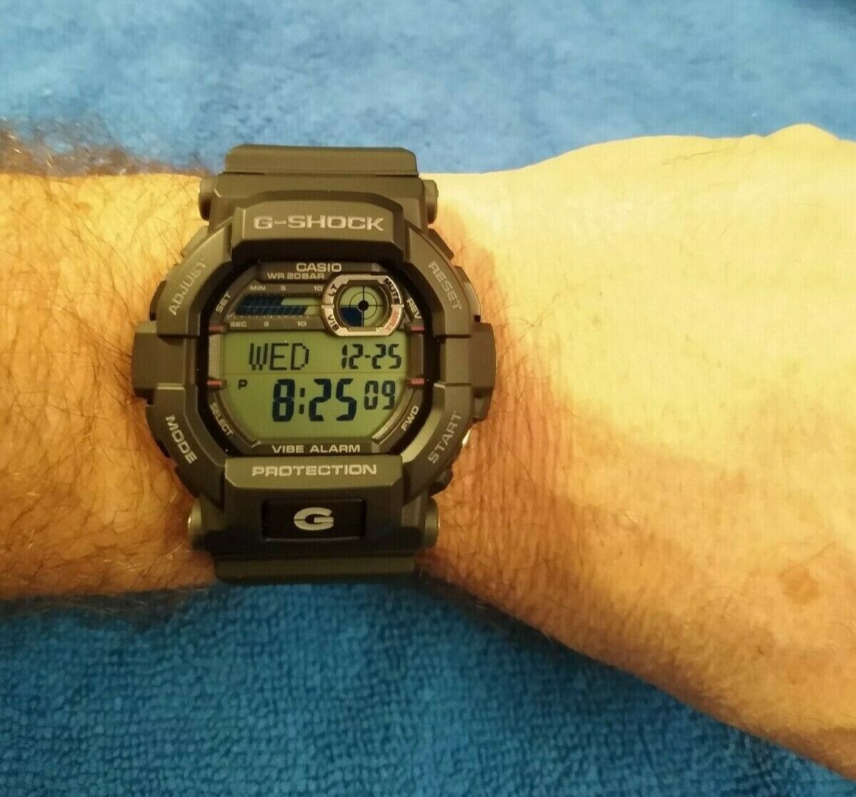 Casio Gd350 1cr Watch G Shock Vibration Alarm Black Perfect Used Condition Watchcharts