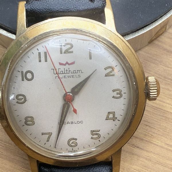 Montre Bracelet Vintage Waltham Art Déco - Mécanique 17 Rubis, Incabloc - Or - Fonctionne