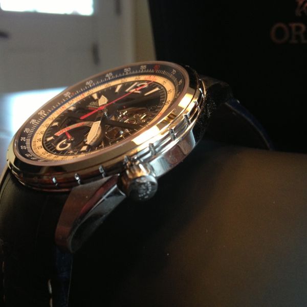 Orient Rally Watch Orient Rally Racer Blue Leather Band | WatchCharts